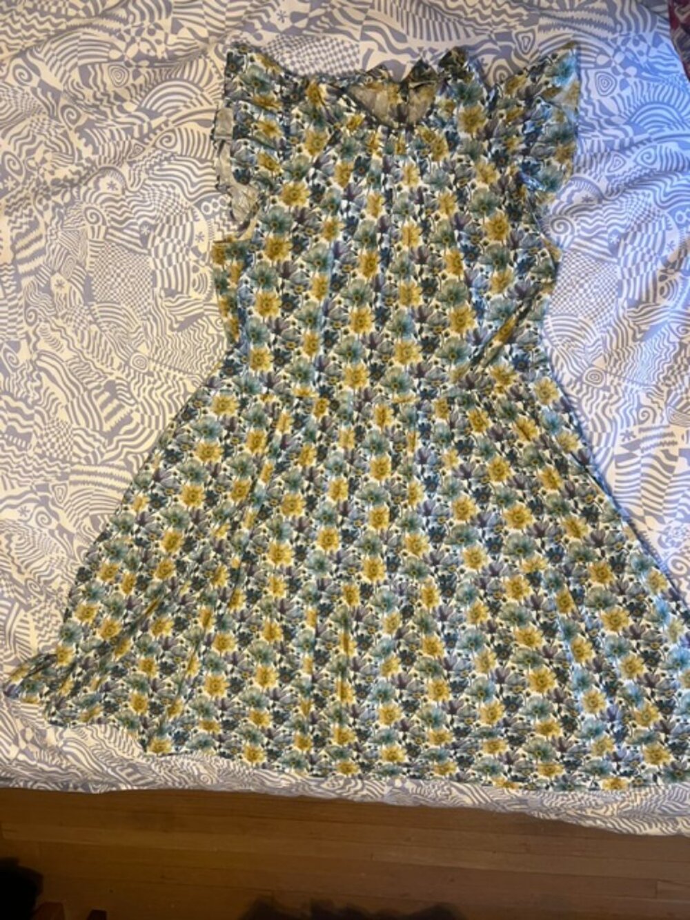 Sea NY Cotton Poplin Vintage Style Print Dress, Size 8 (runs large)